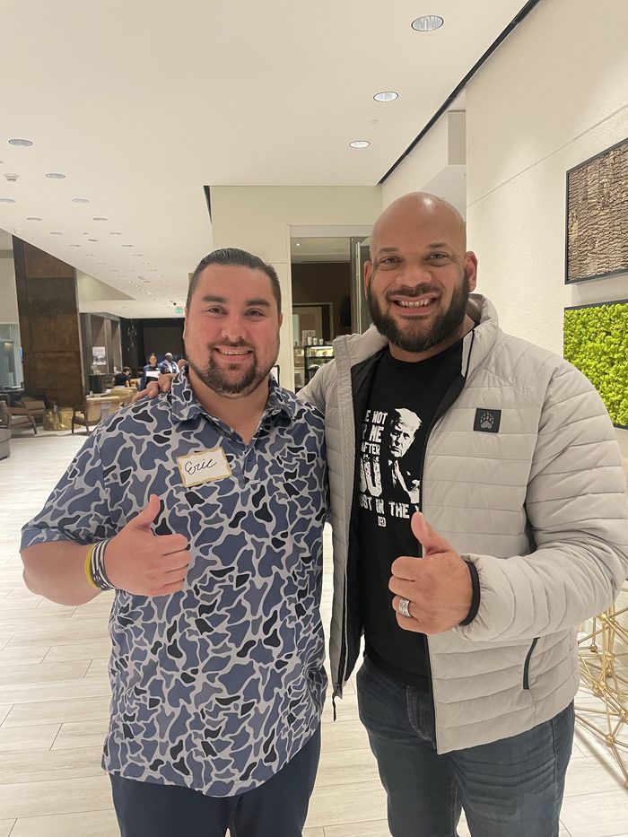 Eric Skeldon with David Harris, 10M followers