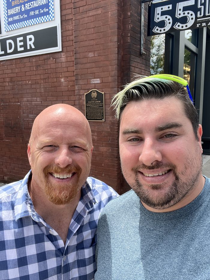 Eric Skeldon with Todd of Selah, Grammy artist