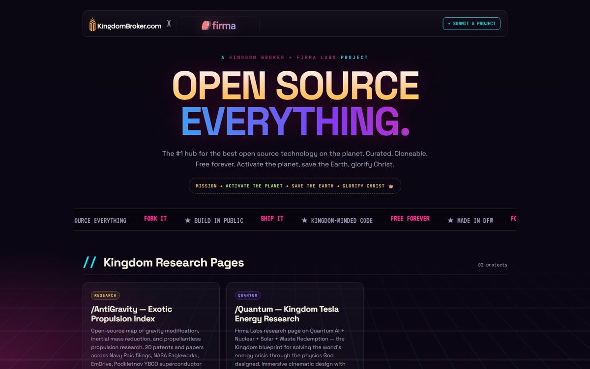 Kingdom Ambassador, an open source technology hub